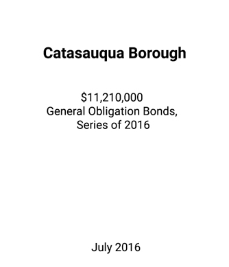 FSLPF served as financial advisor to Catasauqua Borough