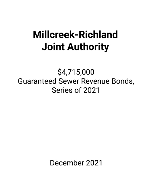 FSLPF served as financial advisor to the Millcreek-Richland Joint Authority