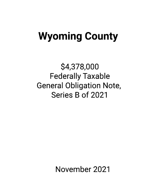 FSLPF served as financial advisor to Wyoming County