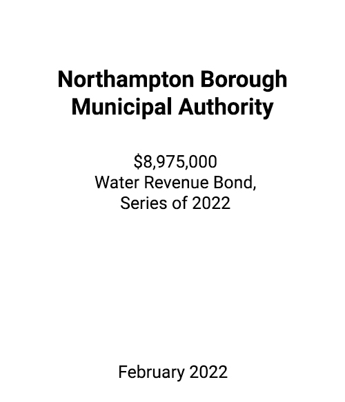 FSLPF served as financial advisor to Northampton Borough Municipal Authority