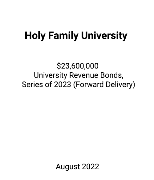 FSLPF served as financial advisor to Holy Family University