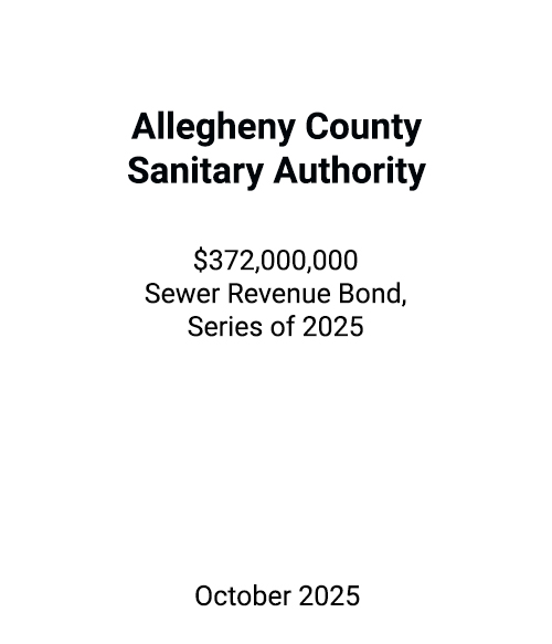 FSLPF served as financial advisor to Allegheny County Sanitary Authority